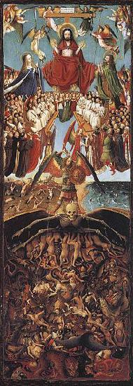 Jan Van Eyck Crucifixion y Juicio final oil painting image